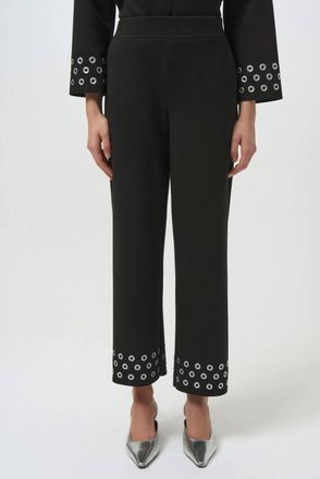 Joseph Ribkoff Scuba Jersey Straight Leg Pants In Black