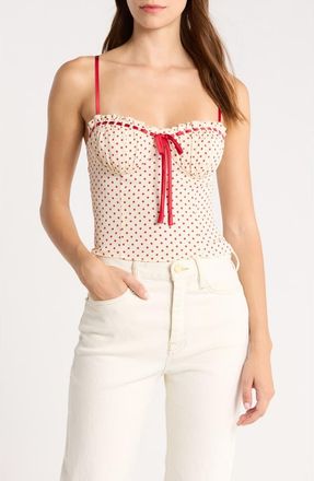 Reformation Andrea Polka Dot Top in Marilyn Dot at Nordstrom, Size 12