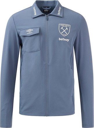 Umbro Mens 24/25 West Ham United FC Presentation Jacket (Flint Stone) - Medium Blue - Size Medium