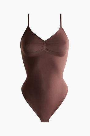 H&M Firm Shape Sculpting Thong Body in Brown at Nordstrom, Size X-Large
