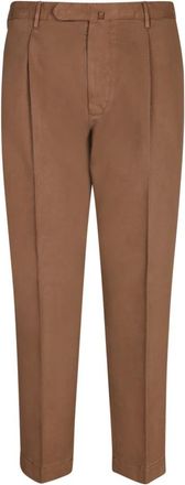 Dell'Oglio Slim-fit Broeken - Heren - Slim Fit Broeken - Bruin - XL - Katoen - Broeken