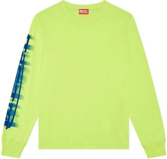 Diesel T-Just-Ls-Slits-N2 T-shirt - men - Organic Cotton/Viscose/Polyester/Acrylic/Polyamide - L - Green