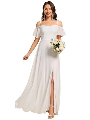 Robe Maxi Blanche Keepsake à Volants Et épaules Dénudées - Taille S, Mousseline De Soie, Neuve