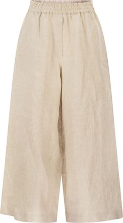 Max Mara Weekend Maxmara Wkdfelino Leinenhose mit weitem Bein