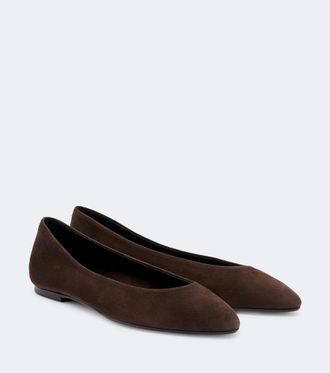 Aeyde Ellie suede ballet flats