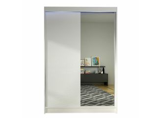 Mirjan24 Armario Closico 147, Blanco, 200x120x58cm, Puertas De Armario: Correderas, N&uacute;mero De Estantes: 5, Led