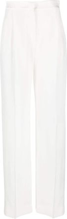 Alberta Ferretti straight-leg tailored trousers - women - Viscose/Acetate/Cupro/Acetate - 44 - White