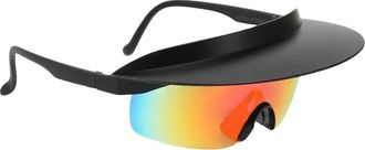 Generic Glasses for Riding - Sun Visor Frame Sunglasses - Protective Mirrored Lens, Fashionable Sports Shades for Biking Backpacking Camping Fishing Driving H