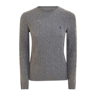 Ralph Lauren Julianna Kabelbrei Ronde Hals - Dames - Ronde hals truien - Grijs - XS - Wol - Truien & Vesten