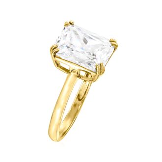MAX + STONE 14k Yellow Gold 4.25 ctw CZ Solitaire Ring