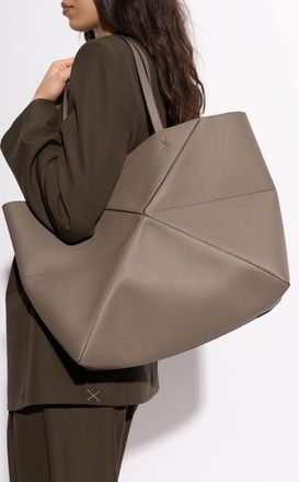 Loewe Puzzle Fold Large Shopper Bag, Womens, Beige