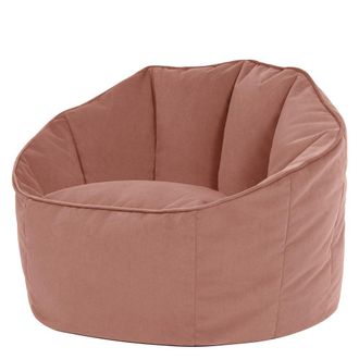 Icon Brand Puf sill&oacute;n concha de terciopelo amanecer rosa
