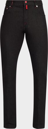 Sartorio Men & apos;s Black Denim Classic-Fit Pants