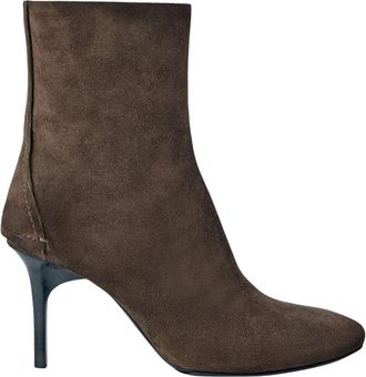 CAPASA MILANO Puntige Su&egrave;de Enkellaarsjes - Dames - Enkellaarsjes - Bruin - 37 EU - Su&egrave;de - Schoenen