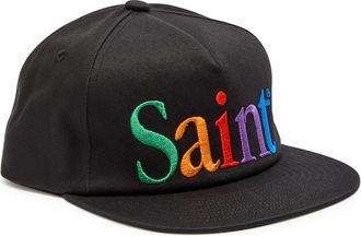 Saint Mxxxxxx Saint Mxxxxxx Logo-embroidered Cotton cap - Black - One Size