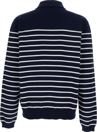Dsquared2 Mens Polo Shirt Long Sleeve Blue Cotton T-Shirts And Polos
