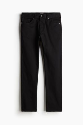 H&M Hose aus Baumwolltwill Slim Fit - Schwarz