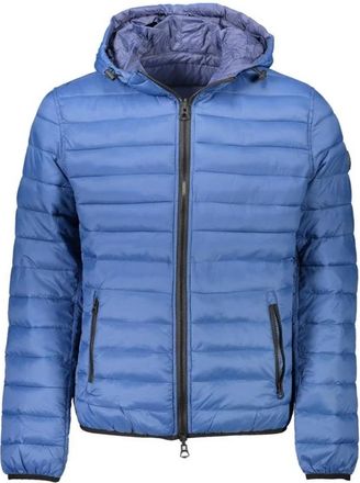 U.S.Polo Association Blauwe Omkeerbare Gewatteerde Jas - Heren - Winterjassen - Blauw - XL - Nylon - Jassen