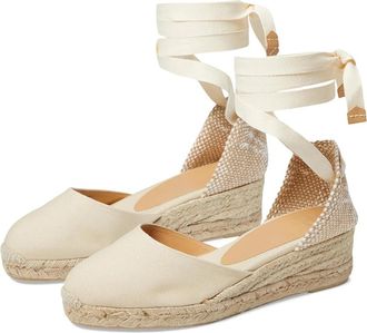 Castaner Womens Castaner Carina 30 Sandals Ivory Ankle Strap Espadrilles GAL1457