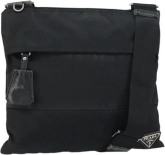 Prada Pre-owned Nylon Cross Body Bag - Dames - Vintage Schoudertas - Zwart - ONE Size - Nylon - Vintage