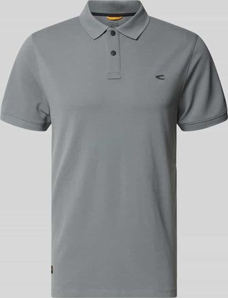Camel Active Regular Fit Poloshirt in unifarbenem Design in Jeansblau, Gr&ouml;&szlig;e XXL