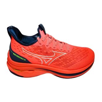 Mizuno Sneakers, female, Red, Size: 6 1/2 US Tela Sneaker