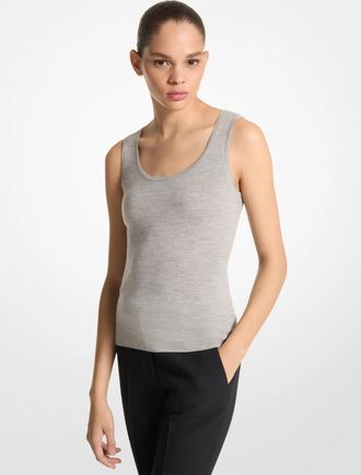 Michael Kors Bette Cashmere Scoopneck Tank