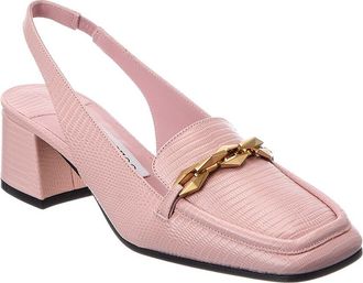 Jimmy Choo London Diamond Tilda 45 Lizard-Embossed Leather Slingback Pump