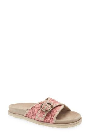 Laidbacklondon Reef Slide Sandal in Rose /Natural at Nordstrom, Size 41