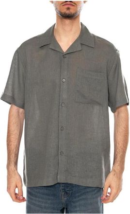 Only & Sons Short Sleeve Shirts - Heren - Korte mouwen Overhemden - Grijs - XL - Katoen - Overhemden