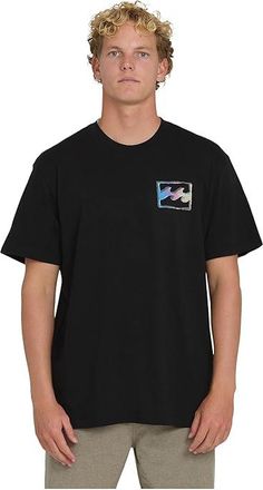Billabong Crayon Wave Premium Short Sleeve Mens T Shirt Black : 2XL, Cotton