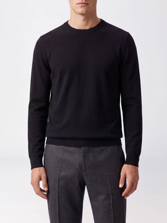 Zanone Pure Virgin Wool Crewneck Jumper with Ribbed Cuffs and Hem