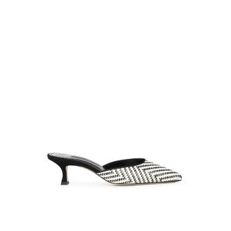 Manolo Blahnik Woven Muilezel met puntneus en hak - Dames - Muiltjes - Veelkleurig - 38 EU - Schoenen