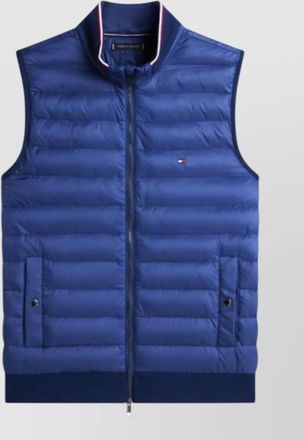 Tommy Hilfiger cotton padded sleeveless cardigan stand collar