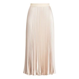 Max Mara Midi Skirts, female, Beige, Size: 2XS Gavino Pleated Midi Skirt
