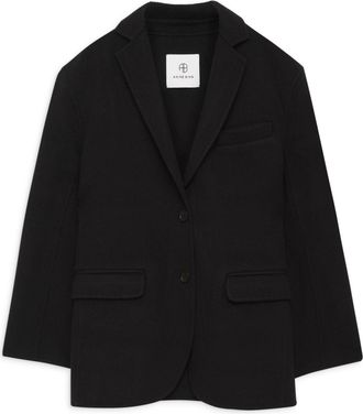Anine Bing Quinn Blazer Schwarze Kaschmirmischung