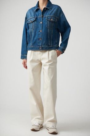 Brunello Cucinelli Womens Deep Blue Denim Jacket, Size 36