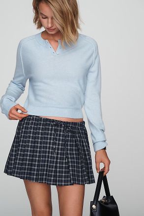 Maeve Wool Cashmere Henley Sweater