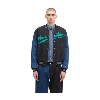 Aries Jassen, Heren, Zwart, XL, Denim, Varsity Denim Jacket