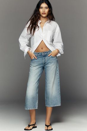 EB Denim Low-Rise Baggy Capri Jeans