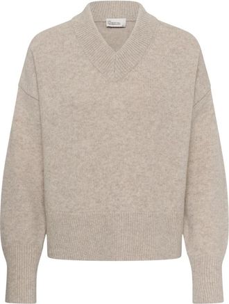 MY ESSENTIAL WARDROBE Mwrome LW V-Neck Pullover - - Knitwear - Donna - Beige - XS/S