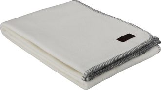 Schubiger M&ouml;bel Plaid Luxusvelours, Wollweiss