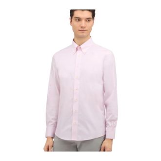 Brooks Brothers Slim Fit Non-Iron Stretch Supima Katoenen Overhemd met Button-Down Kraag - Heren - Zakelijke Overhemden - Roze - M - Katoen - Overhemden