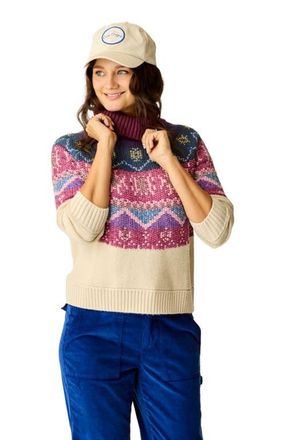 Carve Designs Neve Fairisle Turtleneck in Birch Fairisle at Nordstrom, Size X-Small