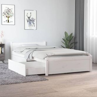 Berkfield Home Bed Frame with Drawers White 90x190 cm Single