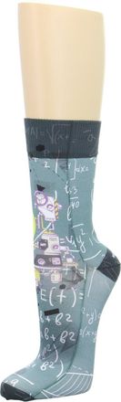 Wigglesteps Mens Calf Length Socks Maths Collection EU 41-46 (Grey)