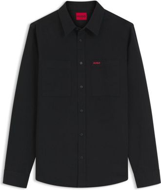 HUGO BOSS Relaxed-fit shirt in cotton twill with chest logo