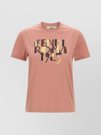 Fendi cotton logo print t-shirt