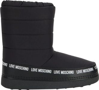 Love Moschino Logo-print Snow Boot - Dames - Snowboots - Zwart - 37 EU - Polyester - Fitness