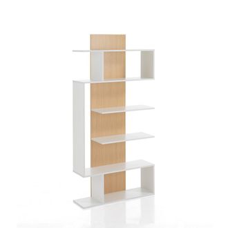 tomasucci TOWER-B column bookcase, white / oak